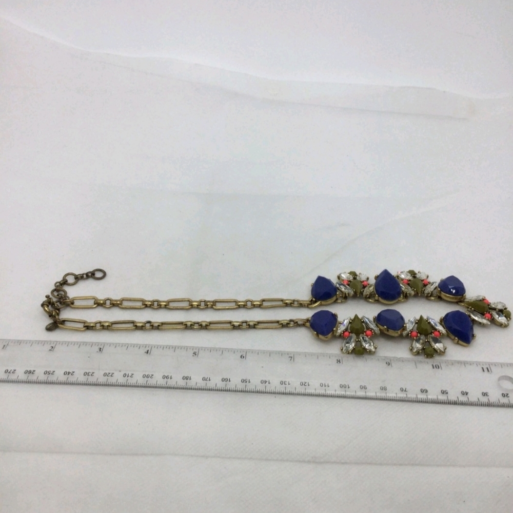J. Crew Multicolor Rhinestone Statement Necklace … - image 4